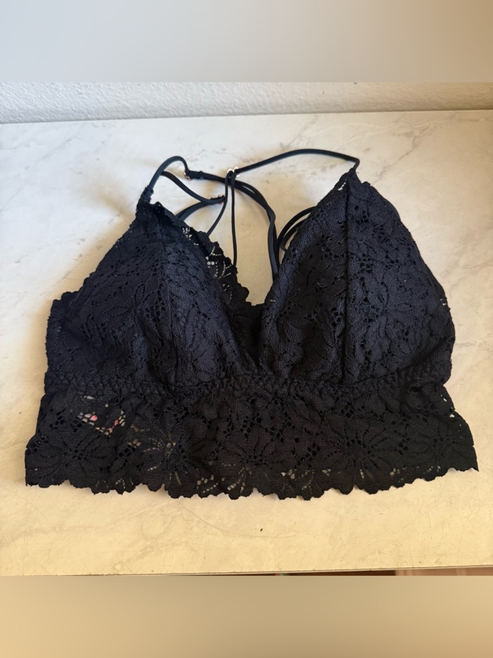 ❇️PINK Victoria's Secret Black Lace Bralette with Strappy Back 2 for $22❇️